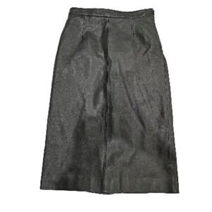 Red Valentino Leather Midi Skirt Size 36